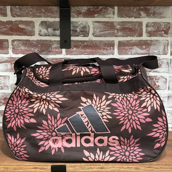 Adidas Floral Print Duffle Bag 18in X 10in X 11in - Picture 1 of 9